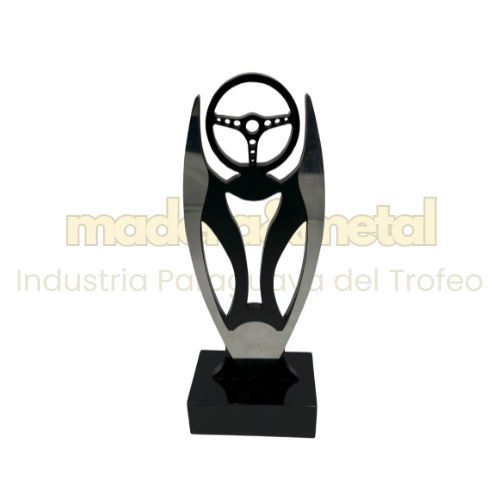 Imagen de Trofeo de Fibra de madera ecológica, laminado en Acero Inox - M1.5715 